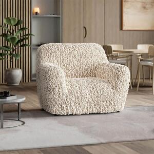 Huse bielastice VELVET bej fotoliu (l. 60 - 110 cm)