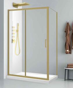 Cabina de dus Fluminia, Iris Gold, dreptunghiulara, 100 x 80 cm, auriu periat