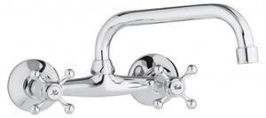 Erga Astro, baterie pentru chiuveta montata pe perete 150mm, crom, ERG-YKA-BZ.ASTRO-CHR