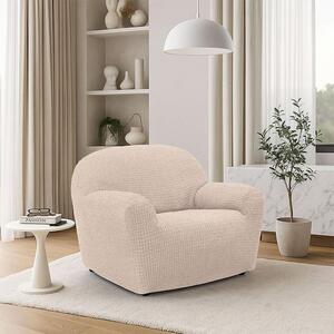 Huse super elastice RUBINIA smântânii fotoliu (l. 70 - 110 cm)