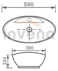 Invena Esla, chiuveta ceramica 59x39x22 cm, alb, INV-CE-35-001-C