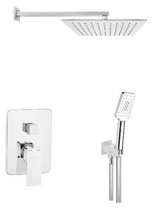 Invena Nyks, set de duș ascuns cu corp cu 2 ieșiri, crom lucios, INV-BS-28-0K2-A