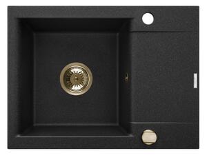 Invena Tesalia, chiuveta granit 1 camera cu scurgere 590x440x160 mm si sifon automat auriu, INV-AZ-01-Z42-B Leták: https://cloud.invena.pl/s/nnXaZKg3crBrRkz/download?path=%2FPliki%20do%20strony%20www%2FAZ-01-Z42-B/Inne/AZ-01-Z42-B-ulotka-ENG…