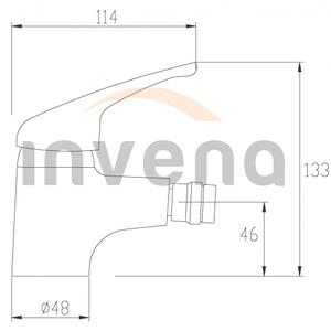 Invena Perea, baterie bideu, crom, INV-BB-05-001-Q