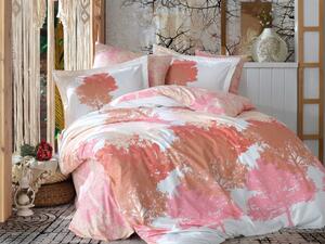 Lenjerie pat 1 persoana poplin percale, Hobby Home, July Pink