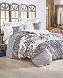 Lenjerie pat dublu bumbac 100% ranforce, Cotton Box, Alope - Grey