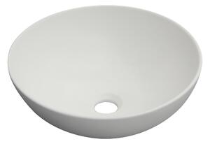 Invena Tinos, chiuveta blat ceramica 39,5x39,5x13,5 cm, alb mat, INV-CE-43-001-C