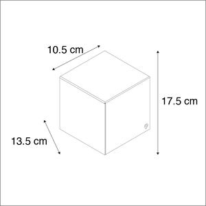 Set de 2 lămpi de perete moderne alb - Cube
