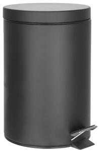 Aqualine Aqualine, coș de gunoi rotund SIMPLE LINE 12l, negru mat, 26112
