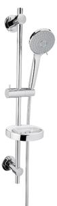 Invena Milos, coloană de duș cu ventuze 70cm, cap de duș cu 3 funcții, cromat, INV-AU-21-P01-L