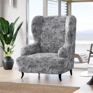 Huse bielastice MARMO gri fotoliu clasic (l. 60 - 110 cm)