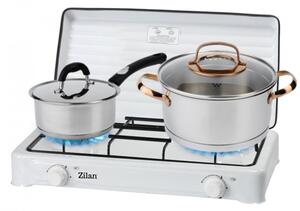 Aragaz 2 ochiuri ZILAN ZLN0025A, culoare alb utilizare numai GPL butelie