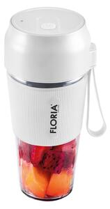 Blender portabil Floria ZLN1720 pentru suc reincarcabil, Capacitate 300 ml, Putere 50W, Lame din otel inoxidabil, Alb