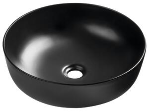 Sapho Sapho, lavoar ceramic de blat RONDEA diametru 41cm, negru mat, AR445B