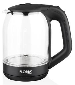 Cana fierbator din sticla FLORIA ZLN3505, Leduri iluminare apa, Putere 1500 W, Capacitate 1.8L