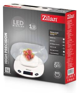 Cantar alimentar Zilan ZLN7880 Alb, capacitate maxim 5 kg, ecran digital, oprire automata