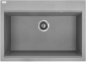 Laveo Tau chiuvetă din granit 70x50 cm gri/grafit/onix SBT5107