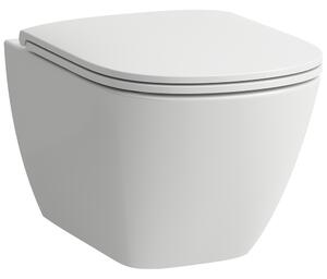 Laufen Lua vas wc cu capac soft-close agăţat fără margine cu spălare turbionară alb H8660820000001