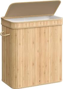 Cos de rufe Songmics, Bej, LCB063N01, 54.5 x 34.5 x 61 cm