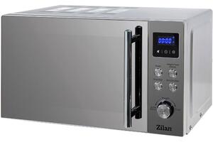Cuptor cu microunde digital Zilan ZLN1238, Putere 700W, Capacitate 20L, Functie de dezghetare, Panou din inox, Afisaj digital