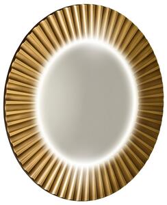 Sapho Sapho, oglindă rotundă PRIDE STRIP cu iluminare LED în ramă, diametru 90cm, bronz, PD954