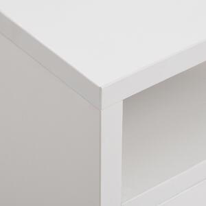HOMCOM comoda din lemn, cu sertar, 40x35x60 cm, alb | Aosom Ro