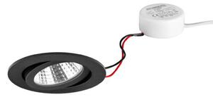 BRUMBERG BB03 încastrat RC driver rotund negru, reglabil, Negru, Camera de zi / sufragerie, Aluminiu, Corpuri de iluminat încastrate rotunde
