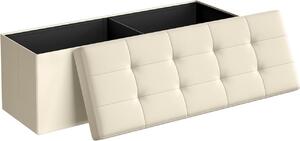 Cufar depozitare Crem Songmics 38 x 110 x 38 cm