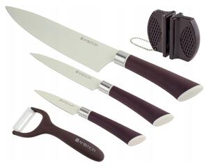 Set cutite, 5 piese, include ascutitor si curatator, Pure Line