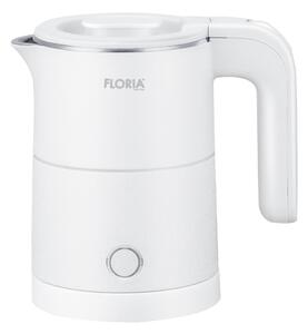 Fierbator electric Floria ZLN1735, Capacitate 500ml, Putere 1000W, Pereti dublii, Inox, Alb
