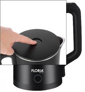 Fierbator electric Floria ZLN4919 Negru, putere 1500W, capacitate 2 L, indicator luminos