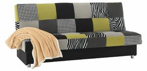 Canapea, textil verde gălbui/gri/negru, ALABAMA