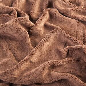 Cearceaf cu elastic din micropluș de culoarea ciocolatei 90 x 200 cm