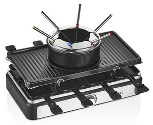 Gratar electric cu fondue Zilan ZLN8856, raclette, putere 1400 W, indicator luminos