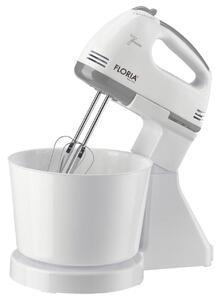 Mixer cu bol Floria ZLN7577 ALB, 7 viteze, Bol plastic 2 Litri, Putere 150W, ALB