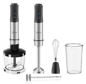 Mixer vertical 5 in 1 Zilan ZLN3939, Putere 1200W, 12 trepte de viteza, Functie Turbo, Afisaj digital, Inox