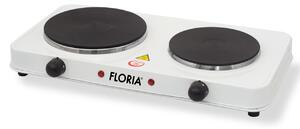 Plita electrica Floria Alb ZLN2843, 18.5 x 15.5 cm, 2 ochiuri, termostat reglabil
