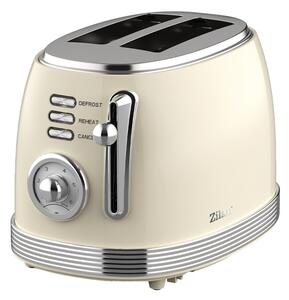 Prajitor de paine Retro Zilan ZLN1191, 2 felii de paine, 850W, 6 trepte de temperatura si timer, dezghetare, reincalzire, picioruse antiderapante
