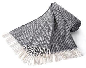 Pled cu franjuri LADA gri închis 150 x 200 cm
