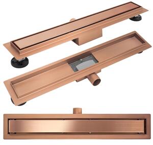 Rea Neox, scurgere de duș din oțel inoxidabil 80cm, 2 în 1, cupru mat, REA-G4899