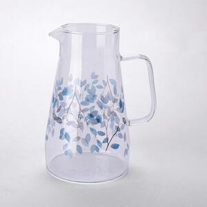 Carafă din sticlă FLORI ALBASTRE 1450 ml