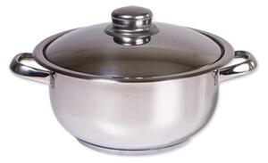 Oala inox cu capac Floria 1,8 L - Fund triplu strat sandwich, ZLN7222
