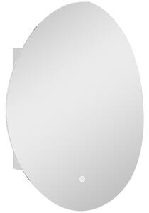 HOMCOM Dulap Baie LED, Anti-Condens, Iluminare Reglabilă 3 Tonuri, Alb, Montare pe Perete | Aosom Romania