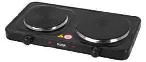 Plita Electrica Floria ZLN2844 - 2 Ochiuri, 2500W, Termostat Reglabil, Design Compact Negru