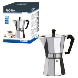 Cafetiera Espresso Floria ZLN2485, 3 cesti, 150 ml, O8 cm, aluminiu, Argintiu