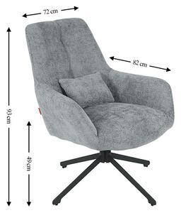 Scaun Living Rotativ LCM0102AS Albastru Deschis