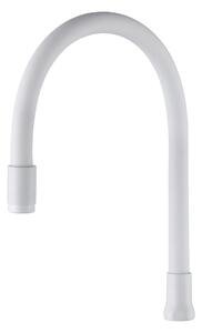 Invena Pogo, pipă flexibilă cu 1 funcție pentru baterie de lavoar, albă, INV-SC-B1-230-L