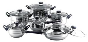 Set oale inox 12 piese ZLN4038, Potrivit pentru toate sursele de caldura, inclusiv inductie, Floria