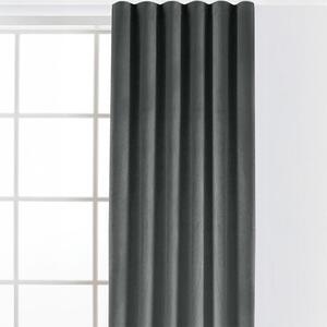 Draperie catifelată FILUMI gri închis 140 x 250 cm 1 buc