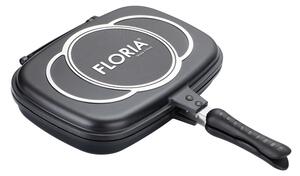 Tigaie dubla Floria ZLN7019 Negru, parti detasabile, usor de curatat